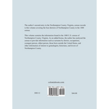 Northampton County, Virginia 1880 Census back cover