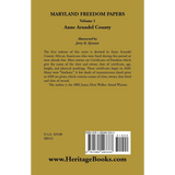Maryland Freedom Papers, Volume 1: Anne Arundel County back cover