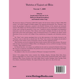 Visitation of England and Wales, Volume 7, 1899 back cover