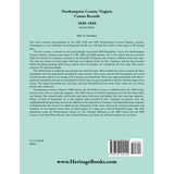 Northampton County, Virginia Census Records, 1820-1840, Revised Edition back cover