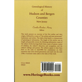 Genealogical History of Hudson and Bergen Counties, New Jersey back cover