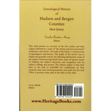 Genealogical History of Hudson and Bergen Counties, New Jersey back cover
