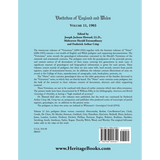 Visitation of England and Wales: Volume 11, 1903 back cover