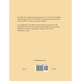 Northampton County, Virginia 1890 Personal Property Tax List back cover