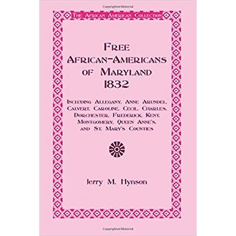 Free African-Americans of Maryland, 1832