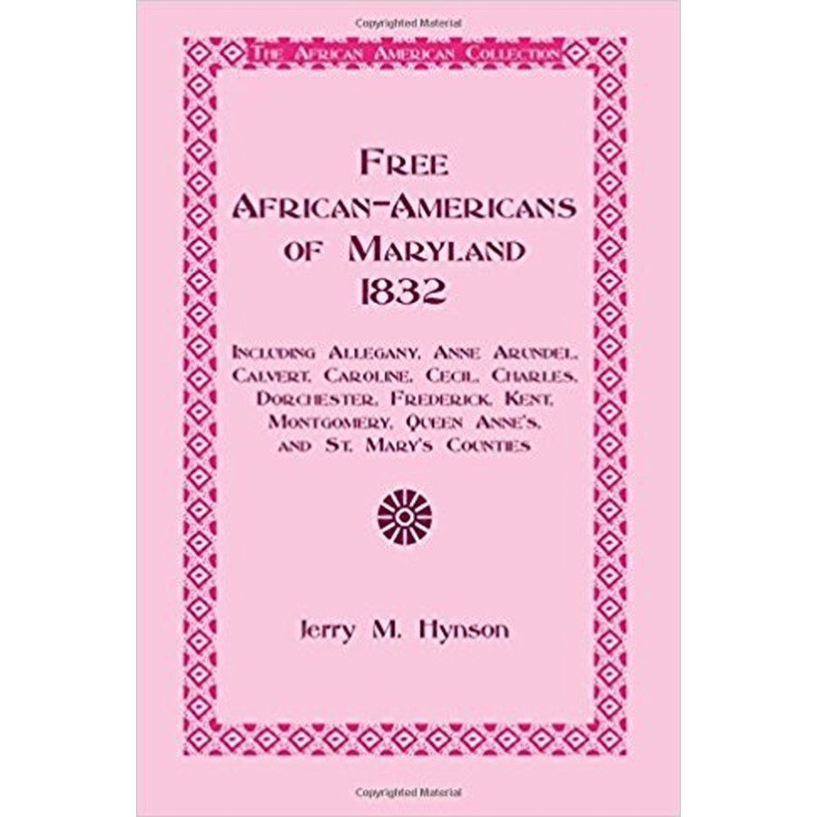 Free African-Americans of Maryland, 1832
