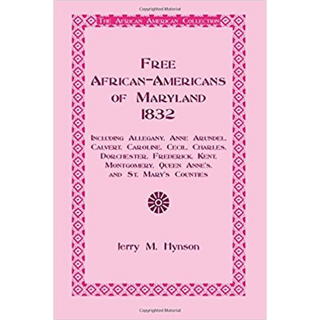 Free African-Americans of Maryland, 1832