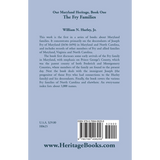 Our Maryland Heritage, Book 1: The Fry Families back cover