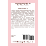 Our Maryland Heritage, Book 2: The Walker Families back cover