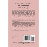 Our Maryland Heritage, Book 3: The Fulks Families back cover