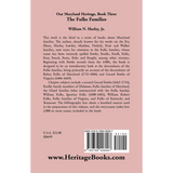 Our Maryland Heritage, Book 3: The Fulks Families back cover