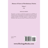 Abstract of Graves of Revolutionary Patriots: Volume 2, E-K back cover