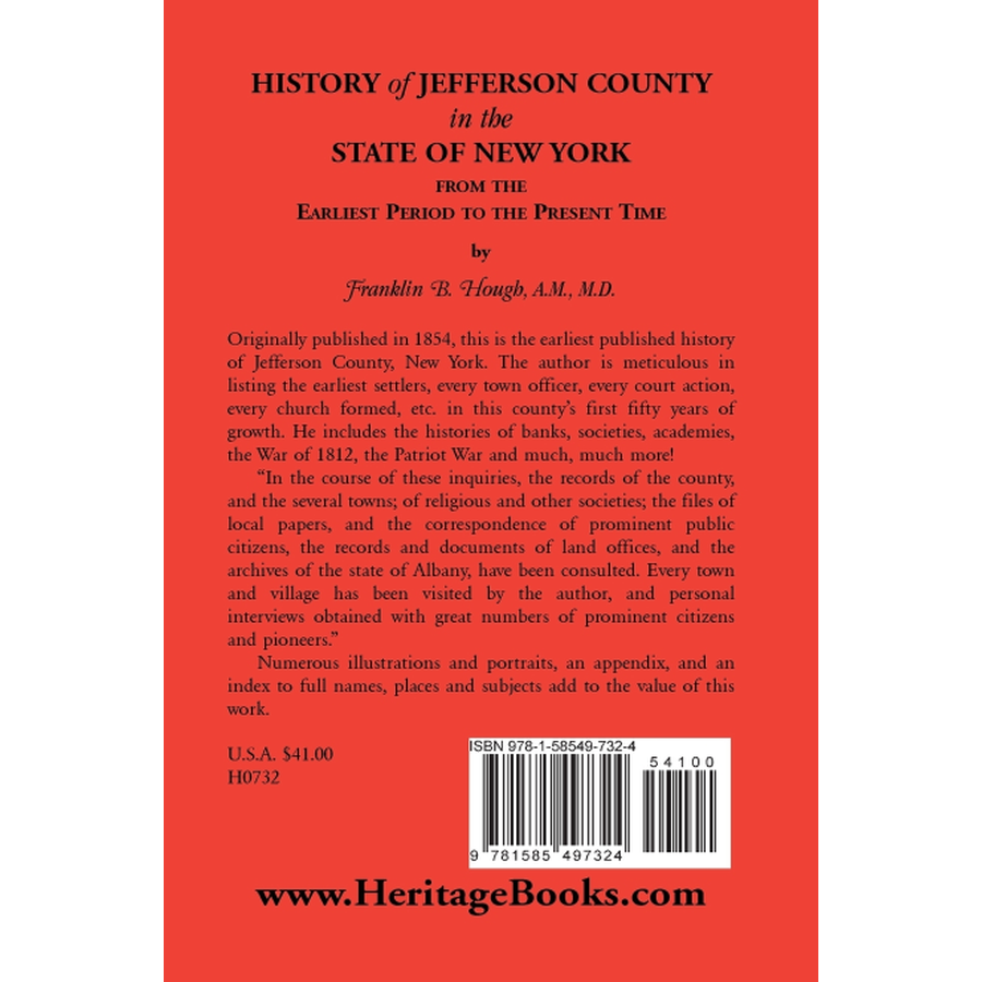 History of Jefferson County in the State of New York back cover