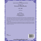 Index of Death Notices and Marriages Notices appearing in the Cincinnati Daily Gazette, 1827-1881, Part I back cover