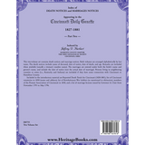 Index of Death Notices and Marriages Notices appearing in the Cincinnati Daily Gazette, 1827-1881, Part II back cover