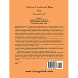 Visitation of England and Wales Notes, Volume 12, 1917 back cover