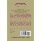 Vital Statistics from Chittenango, New York, Newspapers, 1831-1854 back cover