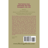 Vital Statistics from Chittenango, New York, Newspapers, 1831-1854 back cover