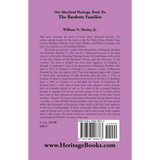 Our Maryland Heritage, Book 6: The Burdette Families back cover