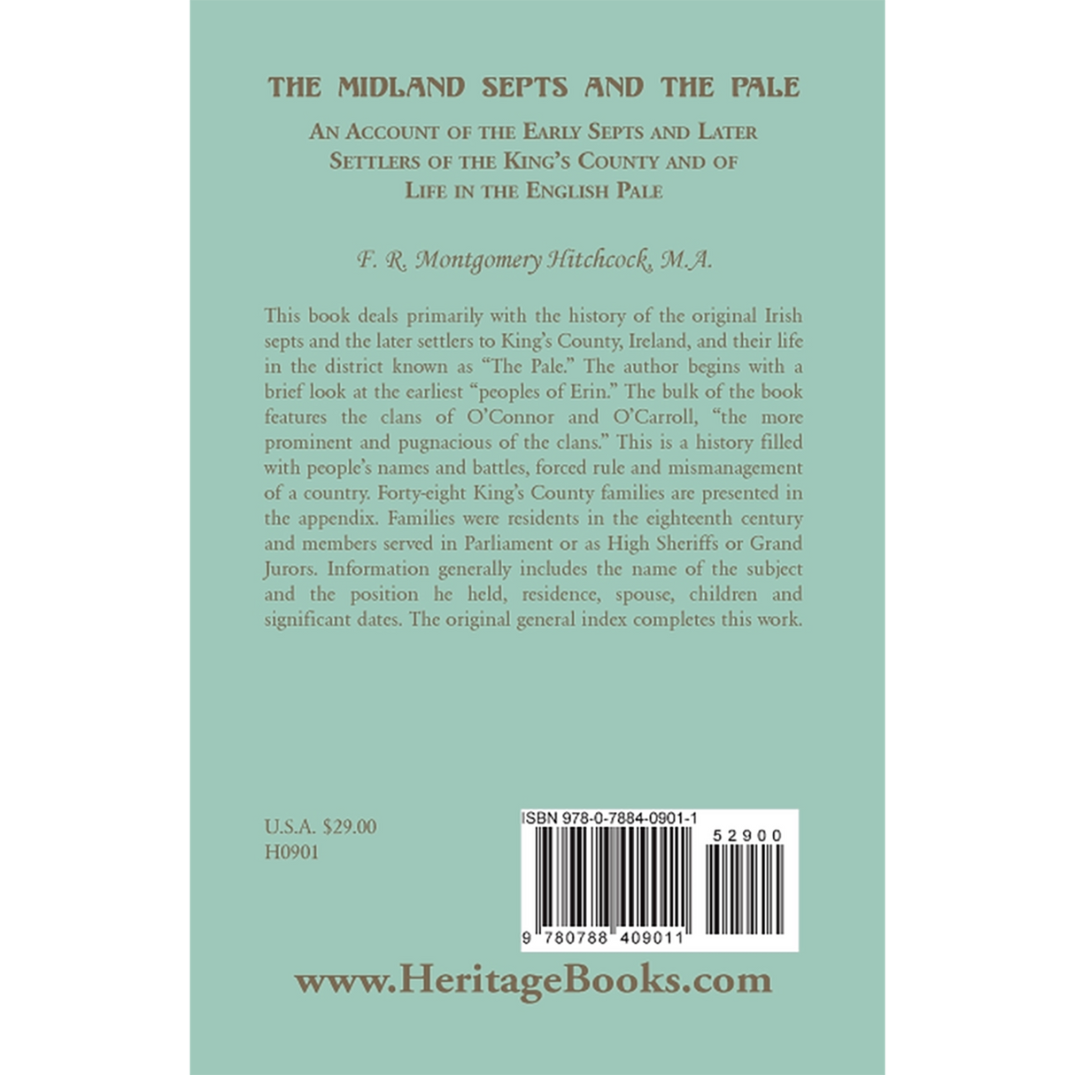 The Midland Septs and the Pale back cover