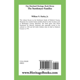 Our Maryland Heritage, Book 11: The Stottlemyer Families back cover