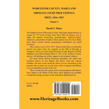 Worcester County, Maryland Orphans Court Proceedings, Volume 3, MH23, 1816-1832 back cover