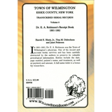 Town of Wilmington, Essex County, New York Transcribed Serial Records, Volume 8: Dr. E. A. Robinson's Receipt Book, 1881-1882 back cover