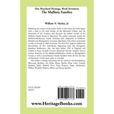 Our Maryland Heritage, Book 17: The Mullinix Families back cover