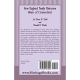 New England Family Histories: State of Connecticut back cover