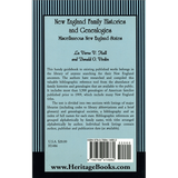 New England Family Histories and Genealogies: Miscellaneous New England States back cover