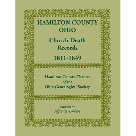 Hamilton County, Ohio Church Death Records, 1811-1849