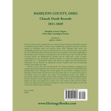 Hamilton County, Ohio Church Death Records, 1811-1849 back cover