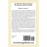 Our Maryland Heritage, Book 19: The Bowman and Gue Families back cover