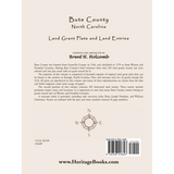 Bute County, North Carolina Land Grant Plats and Land Entries back cover