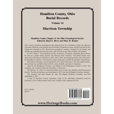 Hamilton County, Ohio Burial Records, Volume 14: Harrison Township back cover