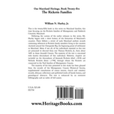 Our Maryland Heritage, Book 25: The Ricketts Families back cover