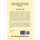 The Early Records of the Town of Dedham, Massachusetts, Volume III, 1636-1659 back cover