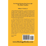 Our Maryland Heritage, Book 28: The Baker Families back cover