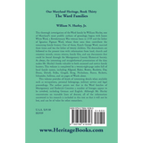 Our Maryland Heritage, Book 30: The Ward Families back cover
