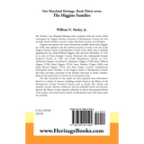 Our Maryland Heritage, Book 37: The Higgins Families back cover