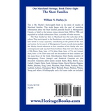 Our Maryland Heritage, Book 38: The Shaw Families back cover