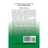 Our Maryland Heritage, Book 39: The Harding Families back cover