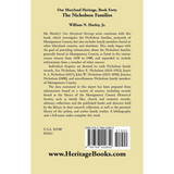 Our Maryland Heritage, Book 40: The Nicholson Families back cover