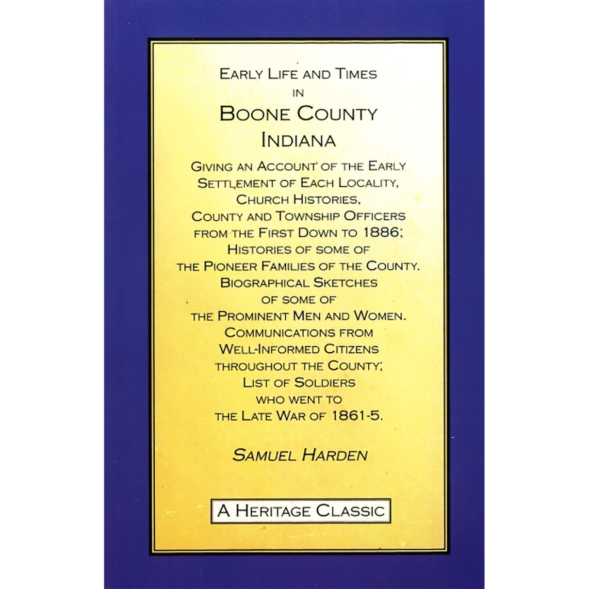 Early Life and Times in Boone County, Indiana