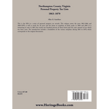 Northampton County, Virginia Personal Property Tax Lists, 1863-1870 back cover