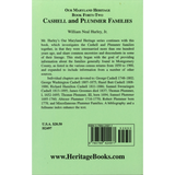 Our Maryland Heritage, Book 42: Cashell and Plummer Families back cover
