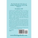 The Early Records of the Town of Dedham, Massachusetts, Volume V, 1672-1706 back cover