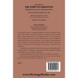 History of the Town of Lexington, Middlesex County, Massachusetts, Genealogies Volume II