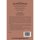 History of the Town of Lexington, Middlesex County, Massachusetts, Genealogies Volume II