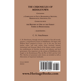 The Chronicles of Middletown [Pennsylvania] back cover